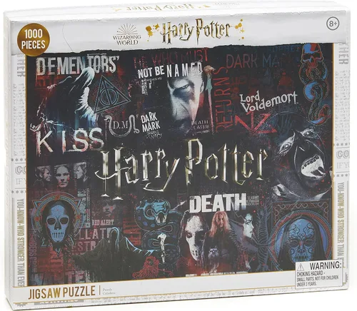 Paladone Harry Potter Dark Arts - Rompecabezas de 1000 piezas, con Voldemort y mortífagos, 30 x 24 pulgadas, mercancía espeluznante y póster para