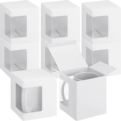 Miniatura 15 de Harloon 24 piezas de cajas para tazas de regalo, caja para café para tazas en blanco de sublimación, embalaje para tazas de 11 onzas, 12 onzas, 15