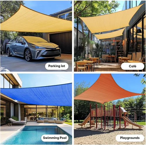 Miniatura 2 de Quictent - Toldo de sol de 6.1x7.9 m para patio, 185GSM, toldo rectangular resistente para exteriores con protección UV, toldo de sol para el jardín