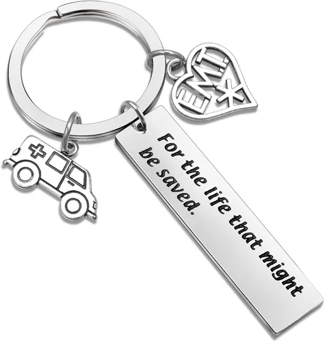 Picalela EMT Gift EMT Llavero EMT Regalo de Graduación de Emergencia Médica Técnico Regalo Paramédico Regalo Ambulancia Joyería Para La Vida Que