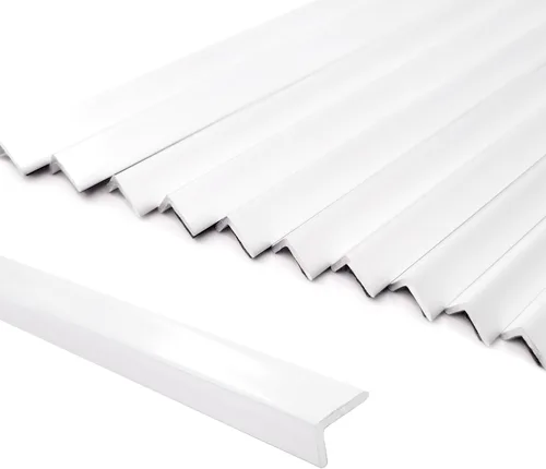 Miniatura 10 de SUNWINGS Paquete de 10 adornos de azulejos de aluminio de 12 pulgadas para despegar y pegar, borde decorativo para salpicaduras de cocina, Negro mate
