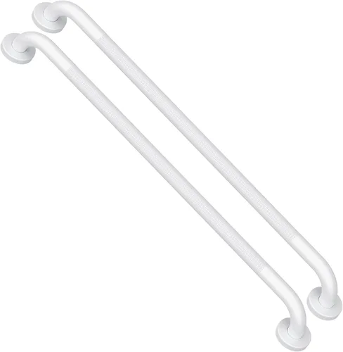 Miniatura 9 de Barra de Agarre Antideslizante Cromada de 16 Pulgadas, iMomwee Paquete de 2 Barras de Agarre de Acero Inoxidable para Baño con Agarre Moleteado