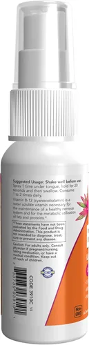 Miniatura 3 de NOW Foods Suplementos, Vitamina B-12 Liposomal Spray con Ácido Fólico, TMG y B-6, 2 onzas