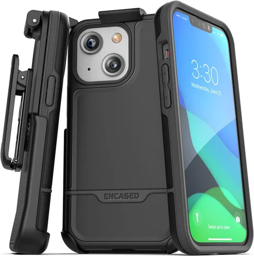 Miniatura 15 de ENCASED Funda para cinturón con clip para iPhone 11 (2019 Rebel Armor) Funda protectora resistente de cuerpo completo con soporte (Negro)