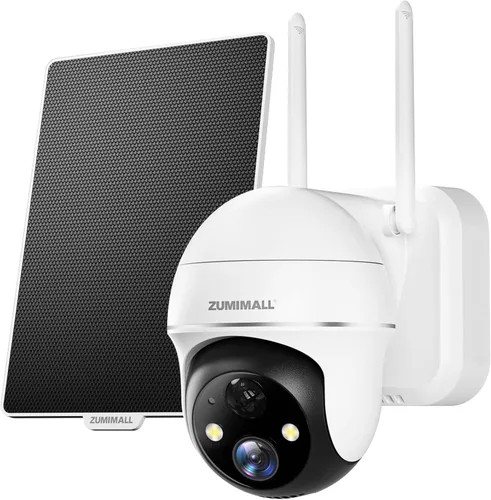 Miniatura 17 de ZUMIMALL Cámaras de seguridad solar 2K inalámbricas para exteriores, paquete de 4, cámaras solares para seguridad del hogar con vista de 360°