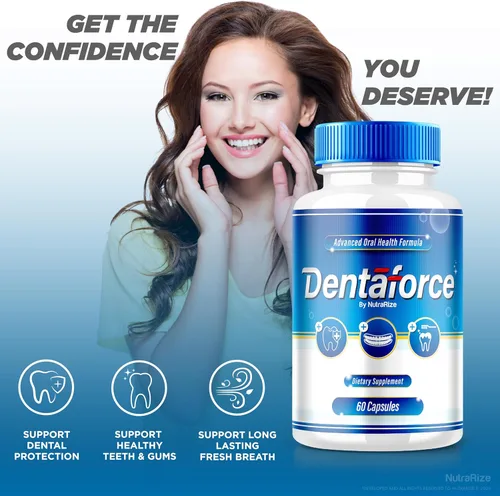 Miniatura 4 de NutraRize Paquete de 3 cápsulas Dentaforce, cuidado totalmente natural para tus dientes y encías, fórmula de salud dental y de encías, combinación
