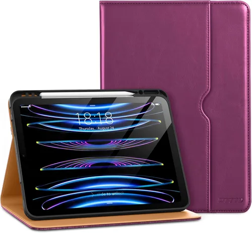 Miniatura 31 de DTTO para iPad Pro 12.9 6ª / 5ª / 4ª / 3ª generación Funda 2022/2021/2020/2018, Funda de cuero tipo folio con soporte integrado para lápiz Apple