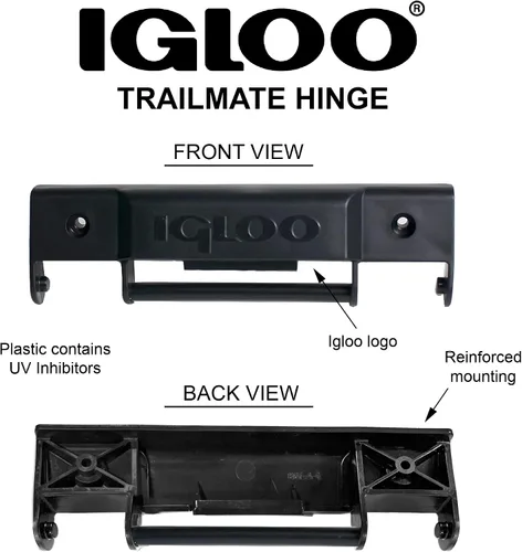 Miniatura 3 de Igloo Trailmate Cooler - Bisagra a presión de repuesto, plástico, color negro