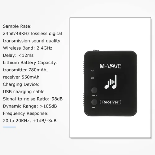 Miniatura 9 de WP-10 Auricular Monitor Sistema de Transmisión Receptor Recargable (Receptor)