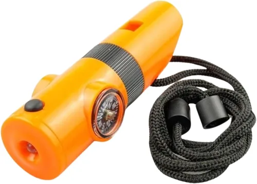 Miniatura 11 de Niños supervivencia al aire libre camping multi herramienta silbato brújula LED 7 en 1 linterna Verde