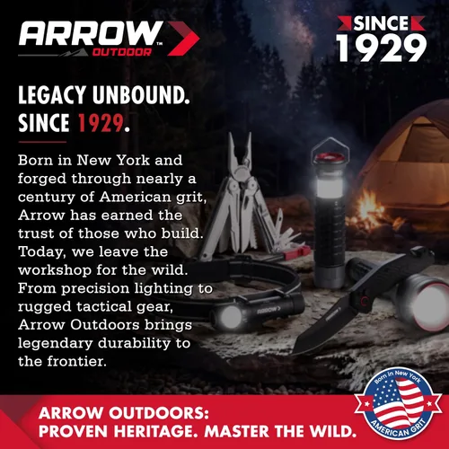 Miniatura 2 de Arrow - Linterna LED de 350 lúmenes, luz de flash brillante con modos alto/bajo/estroboscópico, linternas de mano de tamaño bolsillo