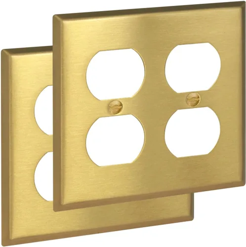 Miniatura 23 de Rio Salto BRASS - Cubierta de pared de metal dorado para toma de corriente o interruptor de luz, placa de pared resistente a la corrosión, cubierta