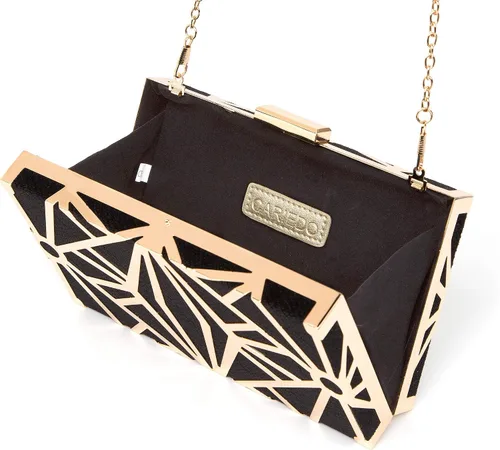 Miniatura 6 de CARIEDO Bolso de noche para mujer elegante bolso de mano de terciopelo exquisito metal hueco bolsos de graduación boda fiesta