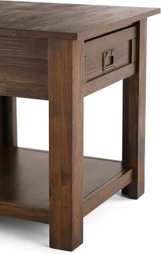 Miniatura 8 de Simpli Home Monroe Mesa de centro/de café rectangular, color marrón desgastado, Madera Noble, Carbón Marrón Envejecido