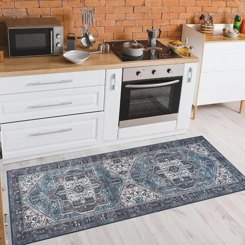 Miniatura 3 de Adiva Rugs Alfombra de área lavable a máquina de 2 pies 6 x 6 pies 6 pies 6 pies 6 pies 6 pies 6 pulgadas con parte trasera antideslizante para sala