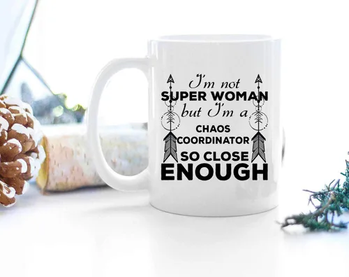 Miniatura 4 de Taza de regalo de la camiseta del Coordinador del Caos de las mujeres de Super Women Jefes gerentes administración gobernador hombres mujeres