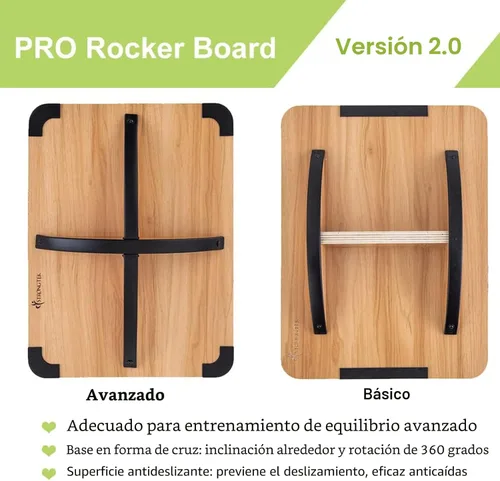 Miniatura 3 de StrongTek Tabla de Equilibrio de Madera Profesional, Tabla Basculante, Accesorio de Escritorio de Pie de Madera, Tabla de Equilibrio para Debajo