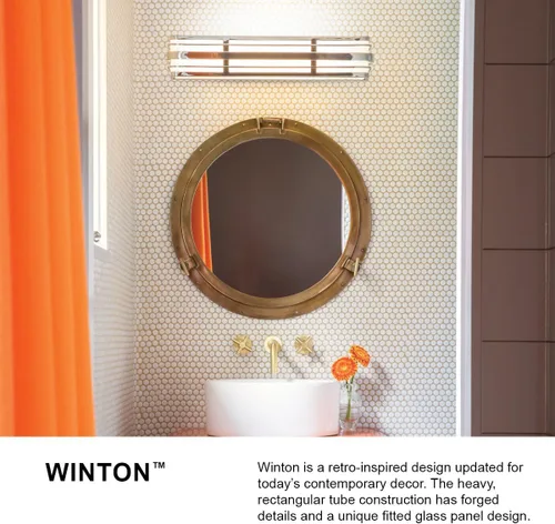 Miniatura 5 de Hinkley Winton Collection - Accesorio de tocador de baño moderno y contemporáneo de 26.25 pulgadas, cromado