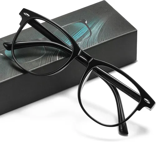 Okany Lentes de bloqueo de luz azul para mujeres, hombres y mujeres, con filtro de pantalla de computadora negra, gafas de juego para mujeres y