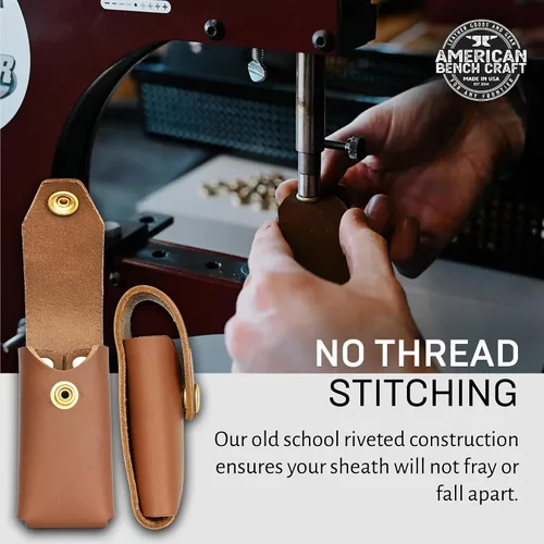 Miniatura 5 de American Bench Craft Estuche de cuero remachado para múltiples herramientas para Leatherman Free P2, Free P4 y Leatherman Signal - Funda de cuero