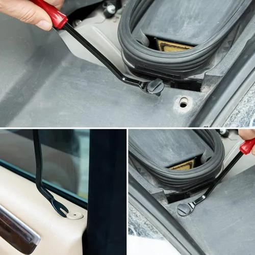 Miniatura 6 de Wuiil AXELECT - Juego de 5 herramientas de extracción de moldura automática, kit de herramientas de ventana de puerta de panel de automóvil, juego