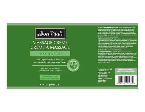 Miniatura 2 de Crema de masaje orgánica Bon Vital hecha con ingredientes orgánicos certificados para un masaje relajante y respetuoso con el medio ambiente