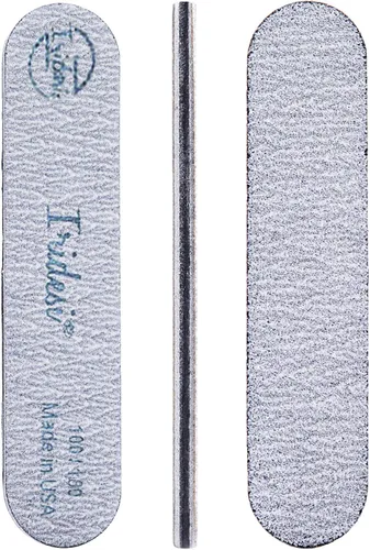 Iridesi Mini lima de uñas cebra 100 180 tableros de esmeril de 3.5 pulgadas de largo por 0.75 pulgadas de ancho por paquete 50