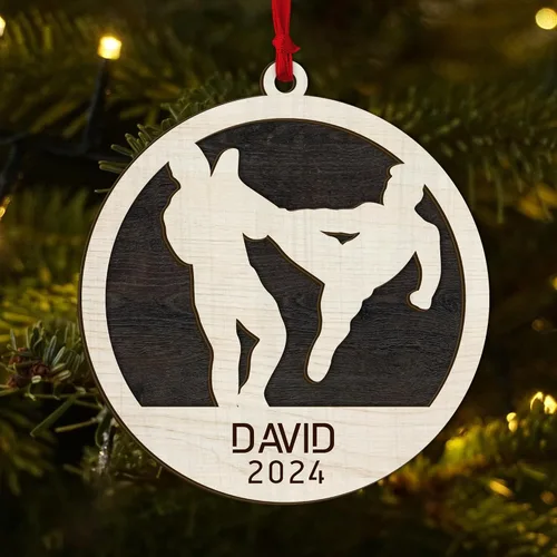 Miniatura 34 de Adorno personalizado de zapatillas de punta de ballet – Adorno de nombre de bailarín personalizado, adorno de madera cortado en capas de ballet