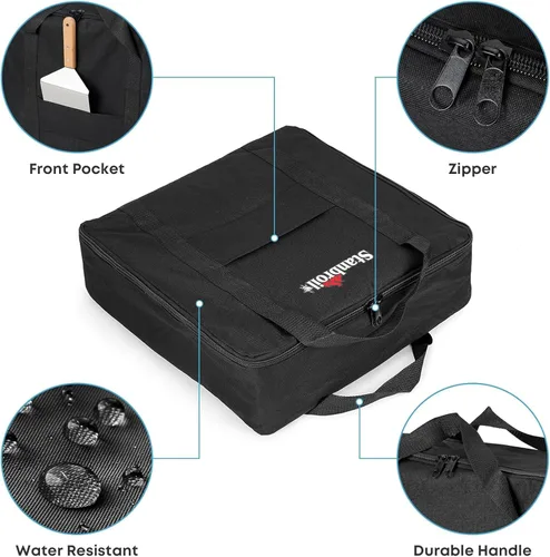 Miniatura 3 de Bolsa de transporte Stanbroil para parrilla de mesa Blackstone de 17 pulgadas sin capucha metálica, negra