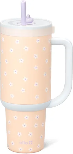 Miniatura 30 de Ello Oasis Botella de Agua de Acero Inoxidable de 30oz - Flower Quilt Colcha de flores