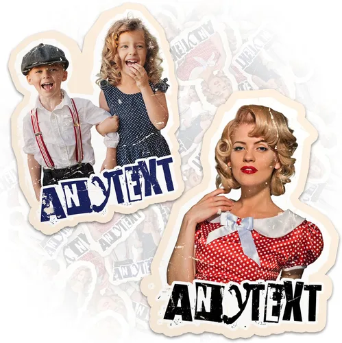 Calcomanías personalizadas de foto retro con diseño vintage de rostro con nombre, impermeables, de vinilo, para laptop, botella de agua, autos,