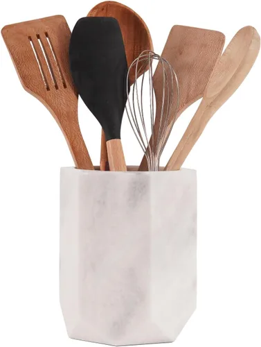 Miniatura 11 de Radicaln Soporte para utensilios de mármol negro de 6.5 pulgadas hecho a mano, juego de espátulas para encimera de cocina, tarro de utensilios