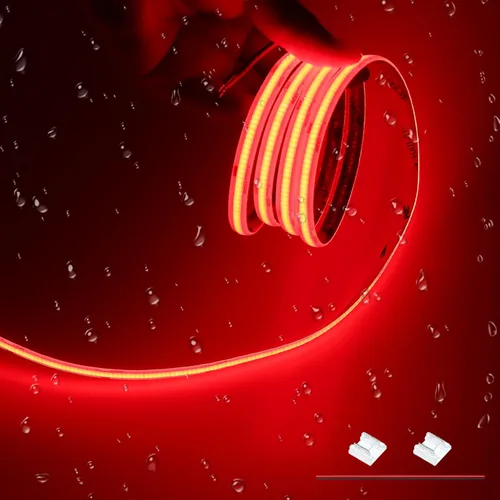 Miniatura 15 de JOYLIT Tira de luces LED COB de 24 V, 5000 K, luz blanca, impermeable, 20 pies/19.7 ft, 320 LEDs/M, uniforme CRI 90+, cinta flexible para armarios