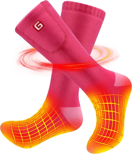 Miniatura 11 de Calcetines calefactables con batería eléctrica recargable para hombres y mujeres con 3 niveles de calefacción ajustables para esquí, equitación, caza