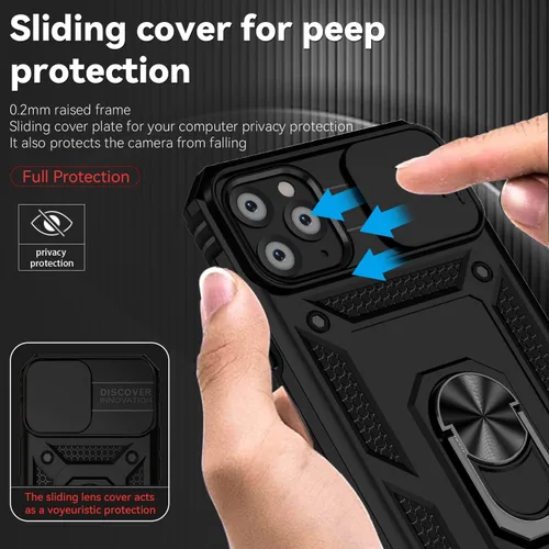 Miniatura 4 de Funda para iPhone 11 Pro Max con cubierta para lente de cámara, protector de pantalla HD, protección contra caídas de grado militar, soporte