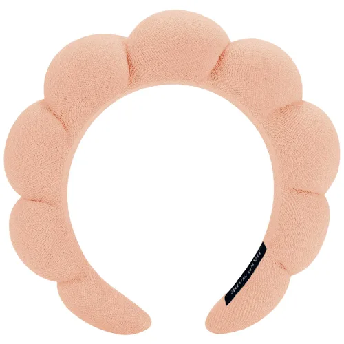 Miniatura 26 de AOENJIE Diademas de spa para lavar la cara o maquillaje, diademas de burbuja de esponja para el cuidado de la piel, diadema de tela de rizo