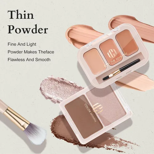 Miniatura 7 de Color Nymph Kit de maquillaje para adolescentes, juego de maquillaje para niñas con bolsa de cosméticos incluida paleta de sombra de ojos de 9 #03