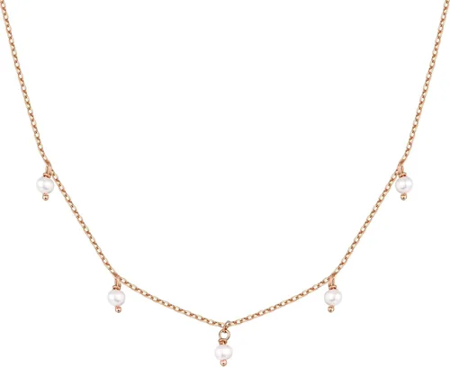 Miniatura 21 de PAVOI Collar de estación chapado en oro de 14 quilates, collares de capas de diamantes simulados, cadena de circonita cúbica para mujer