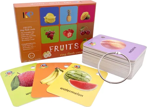 Miniatura 7 de Juego de 262 tarjetas flash para niños, palabras visuales, regalos para niños, animales terrestres, animales del océano, frutas, ABC 6 en 1