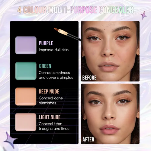 Miniatura 5 de Kits de maquillaje multiusos para adolescentes, juego de maquillaje de viaje no tóxico, regalo de maquillaje para mujeres adolescentes, sombras