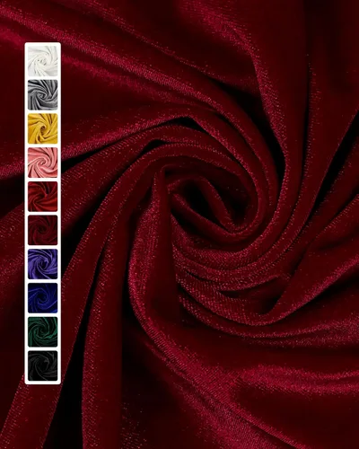 Miniatura 14 de HOTGODEN Tela de terciopelo elástico por The Yard: Negro 63" Ancho 1 yarda 95% poliéster 5% Spandex Tela de terciopelo para costura de bricolaje