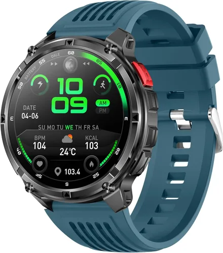 Miniatura 12 de Relojes inteligentes múltiples modos deportivos para hombres con linterna, reloj inteligente para Android y iPhone, pantalla táctil HD de 1.7 Negro