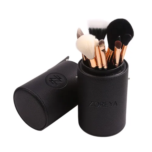 Miniatura 8 de Zoreya - Juego de brochas de maquillaje de pelo sintético, 12