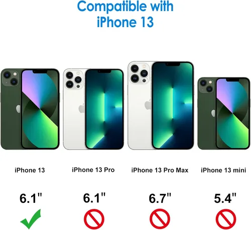 Miniatura 2 de JETech - Funda para iPhone 13 de 15,5 cm, cubierta de goma a prueba de golpes que no se pone amarilla, parte trasera transparente antiarañazos