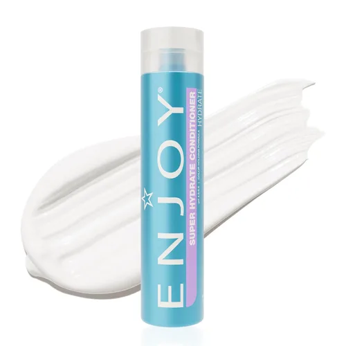 Enjoy Acondicionador súper hidratante, hidratación profunda antiencrespamiento para cabello débil, seco o rizado, fórmula suavizante que restaura la