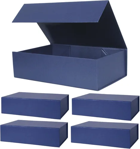 Miniatura 29 de Aimyoo Cajas de regalo magnéticas Galaxy negras con tapas 13.8x9x4.3 pulgadas, caja grande de propuesta para dama de honor y padrino, caja plegable