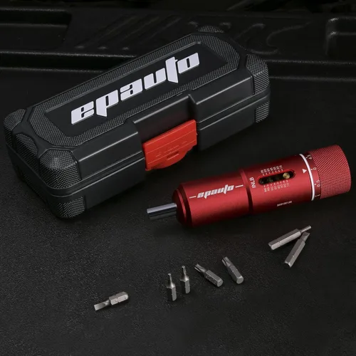 Miniatura 5 de EPAuto Llave de Torque Manual Destornillador para Armas de Fuego Cambios de Bicicleta, 10-80 in/Lbs - 28 Piezas, Rojo