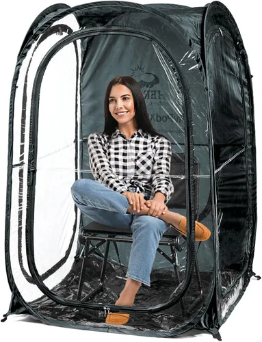WeatherPod® Pop-Up Sports Tent 1-2 Person – Instant Setup MyPod™ Original Shark Tank All-Weather Shelter for Outdoor Sports, Rain, Wind & Cold