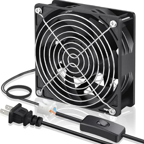 GDSTIME Ventilador de refrigeración EC, ventilador de 4.724 in, 1.496 in CA 110 V 115 V 120 V 220 V 240 V, rodamiento de bolas doble