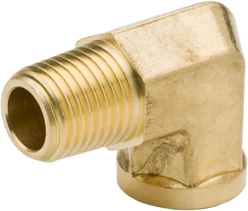Miniatura 3 de Codo de calle de latón de 90 grados, 1/2 pulgada NPT macho x 1/2 pulgada NPT hembra forjado tubería (paquete de 2)
